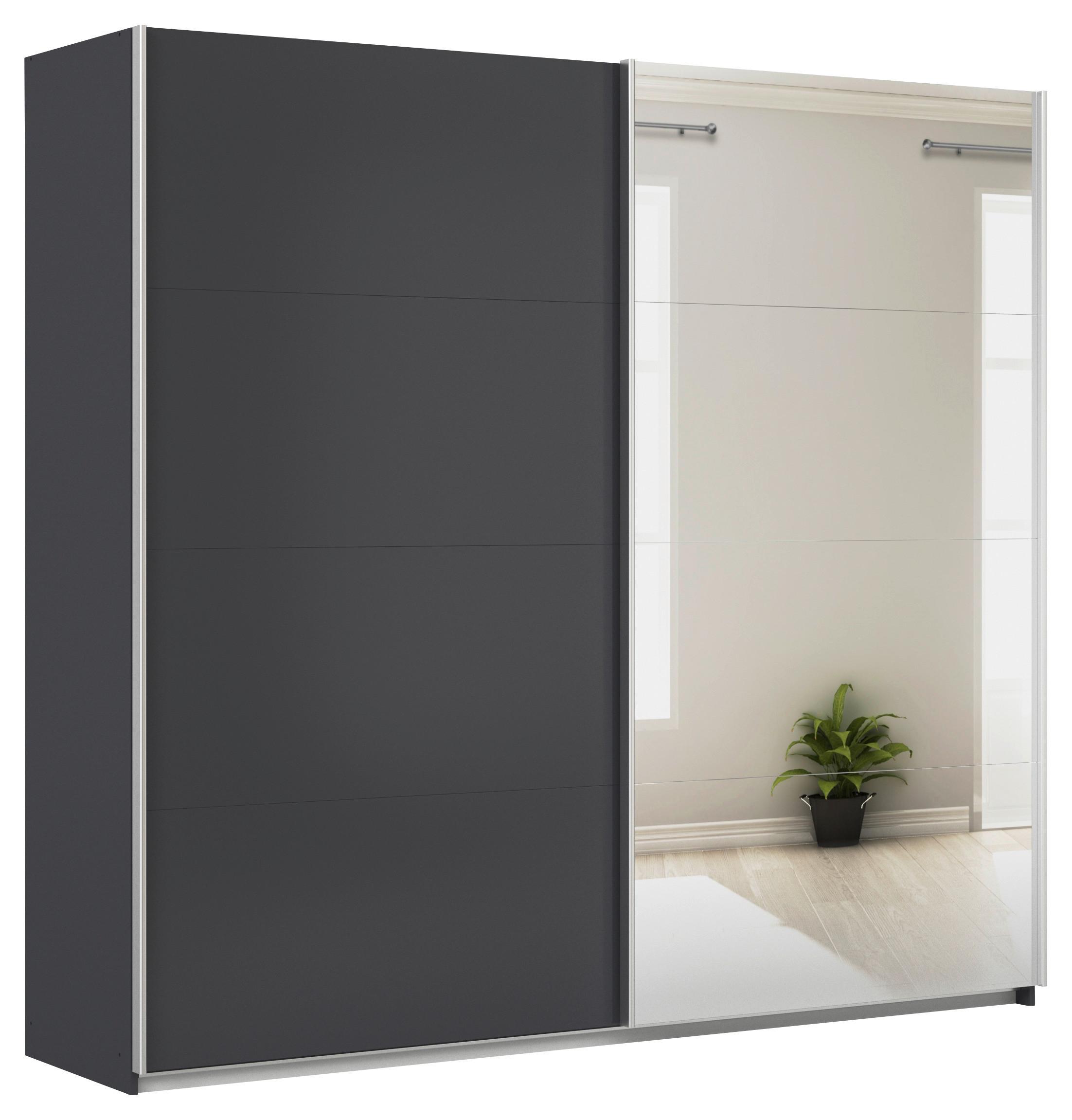 DULAP USI CULISANTE FELDKIRCH - argintiu/antracit, Modern, material pe bază de lemn (225/210/62cm)