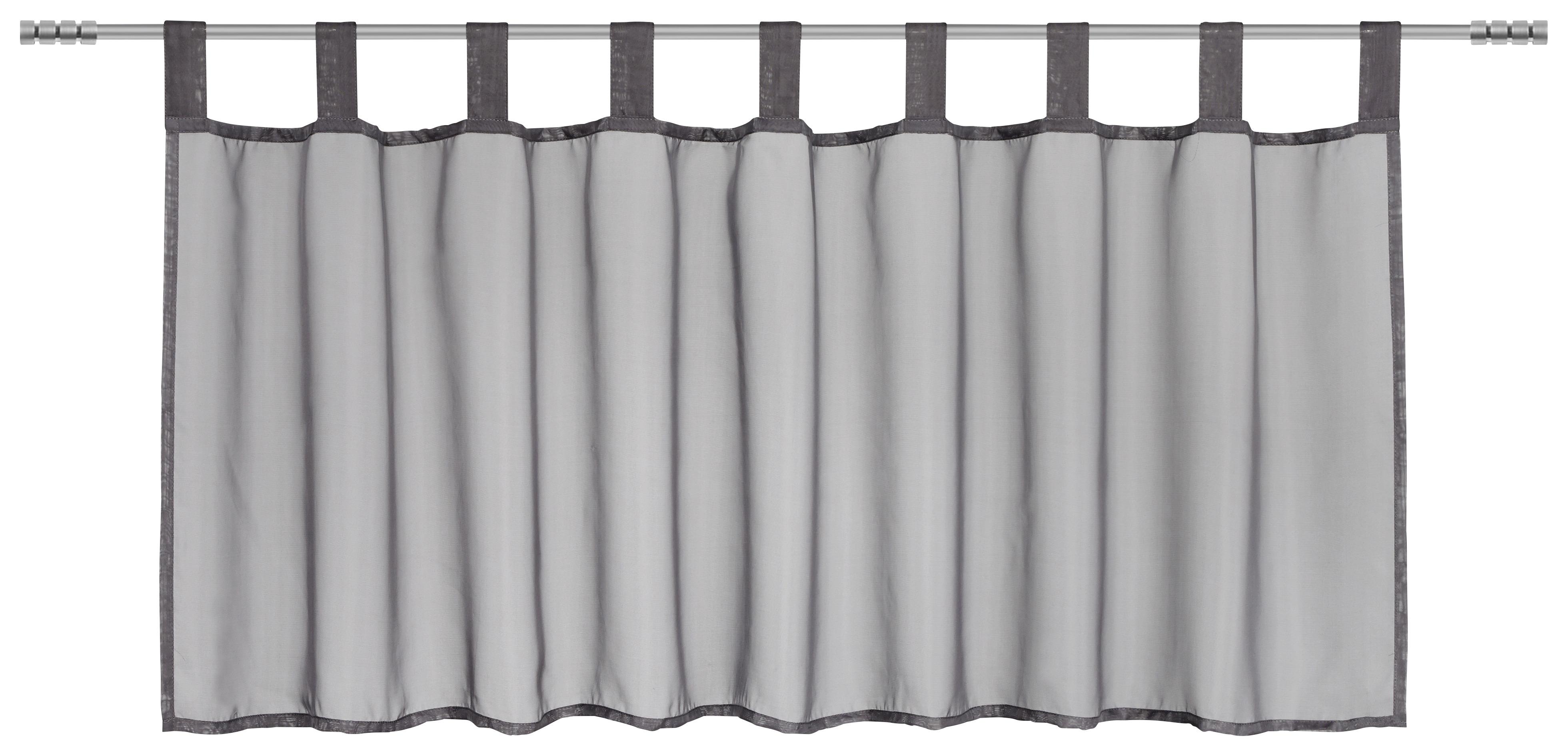 Kratka Zavesa Hanna - antracit, tekstil (145/50cm) - Modern Living
