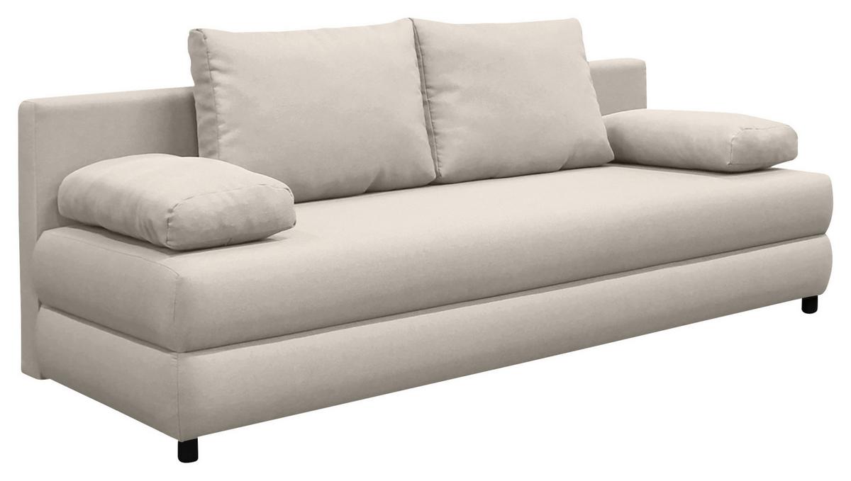 SOFA Z FUNKCJĄ SPANIA MELA - beżowy/czarny, Design, tworzywo sztuczne/tkanina (200/88/87cm) - P & B