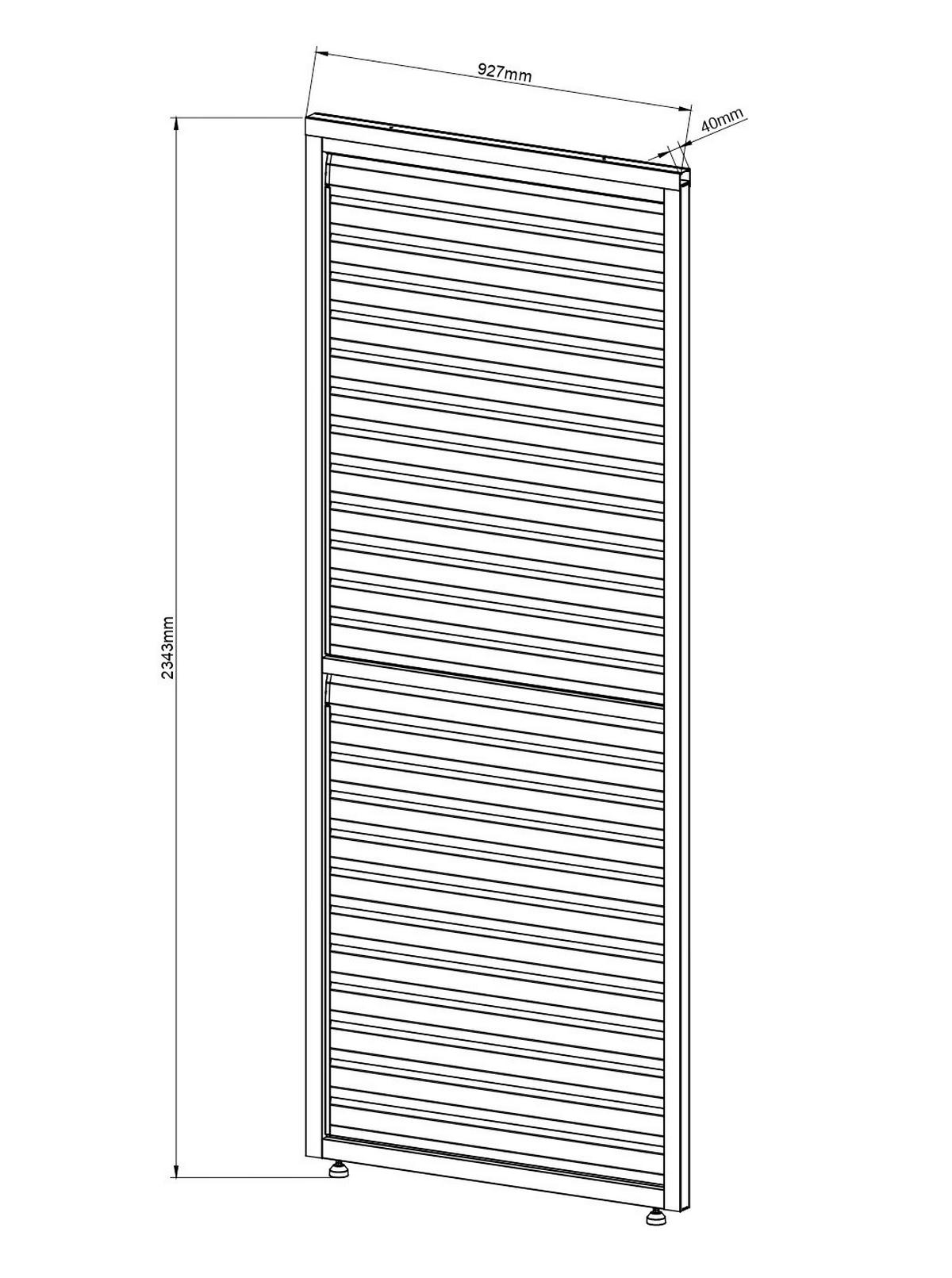 Pergola-Seitenteil Core Anthrazit - Anthrazit, Basics, Metall (92,5/234/4cm) - Gardenson
