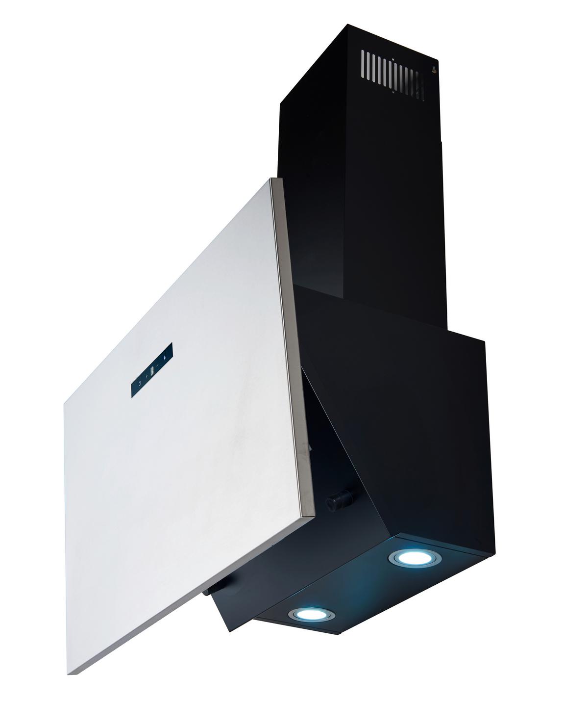 Dunstabzugshaube S8-90A Silber - Edelstahlfarben/Schwarz, Basics, Metall (89.5/109/43.2cm) - PKM