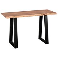 Konsolentisch "Gaya" ca. 120x45 cm, aus Akazie - Schwarz/Akaziefarben, Design, Holz/Metall (120/45/75cm) - MID.YOU