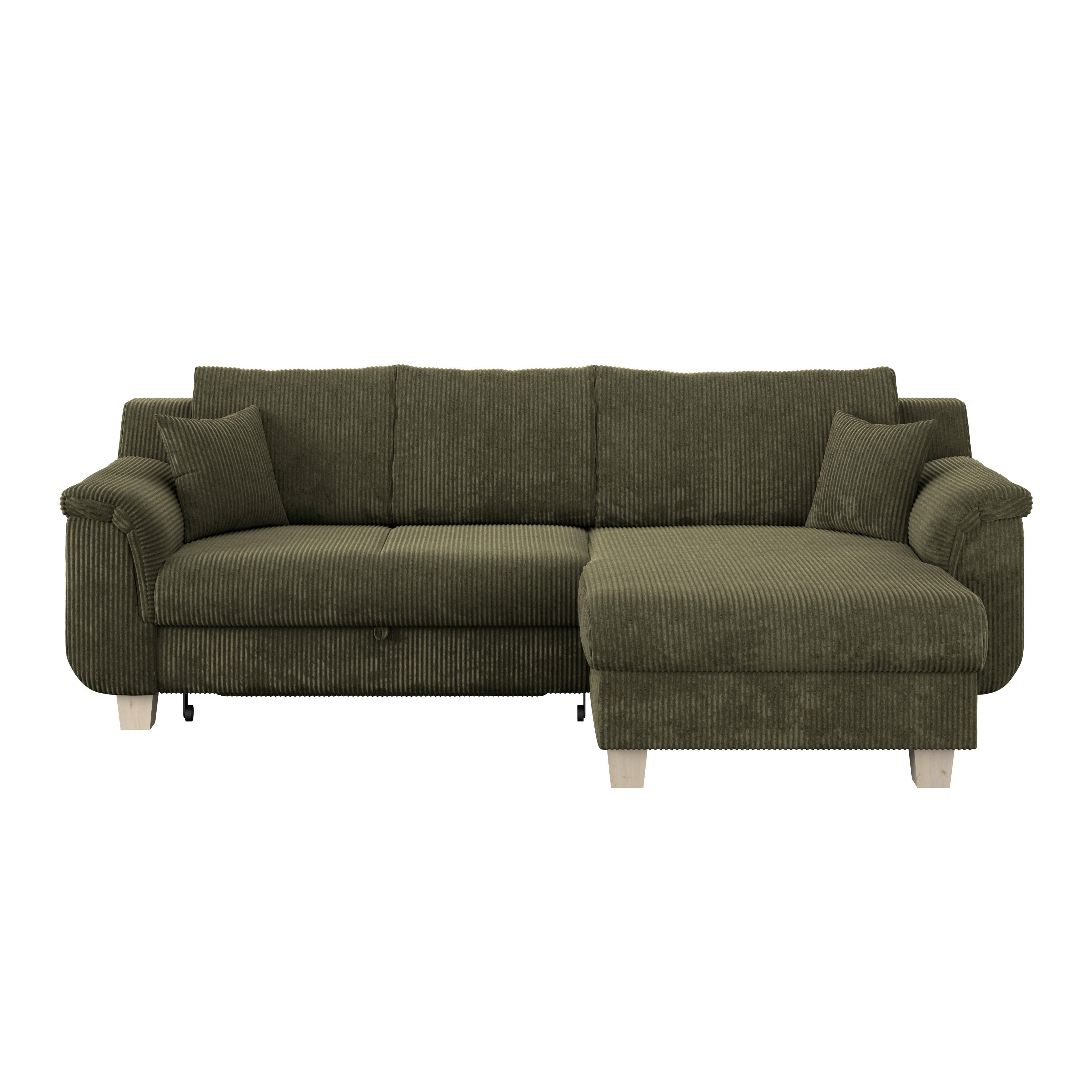 Colţar ALEX - verde, Modern, textil (246/88cm) - Modern Living