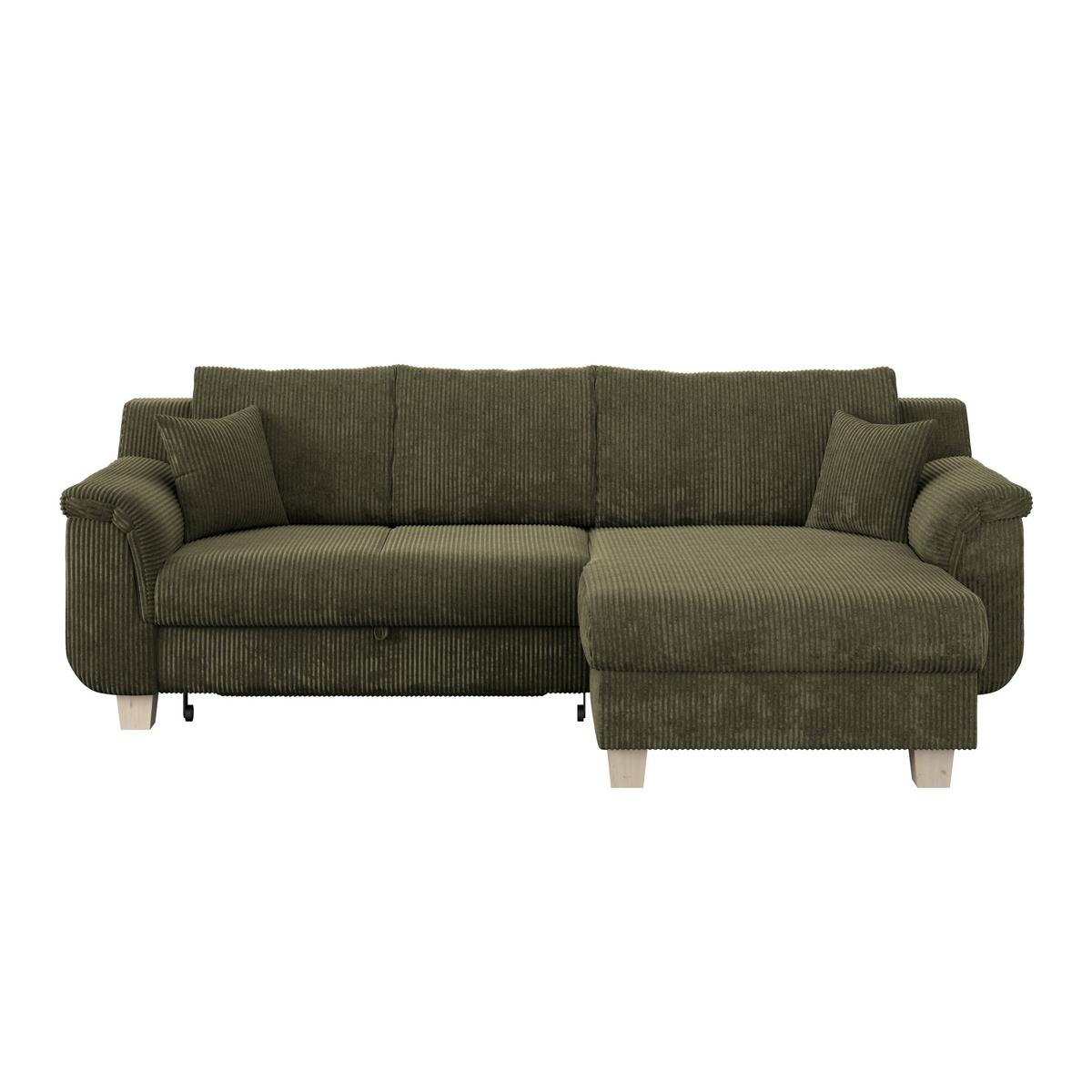 Colţar ALEX - verde, Modern, textil (246/88cm) - Modern Living