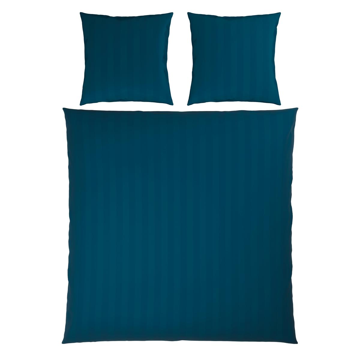 Bettwäsche Xenia Streif XXL Blau ca. 200x200cm - Blau, MODERN, Textil (200/200cm) - Premium Living