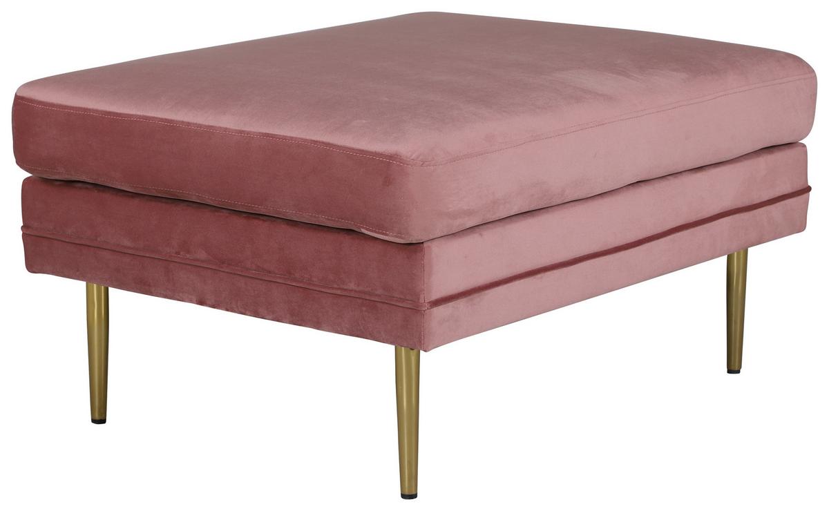 HOCKER BOOM - Pink/Goldfarben, Design, Kunststoff/Textil (90/49/70cm) - Livetastic