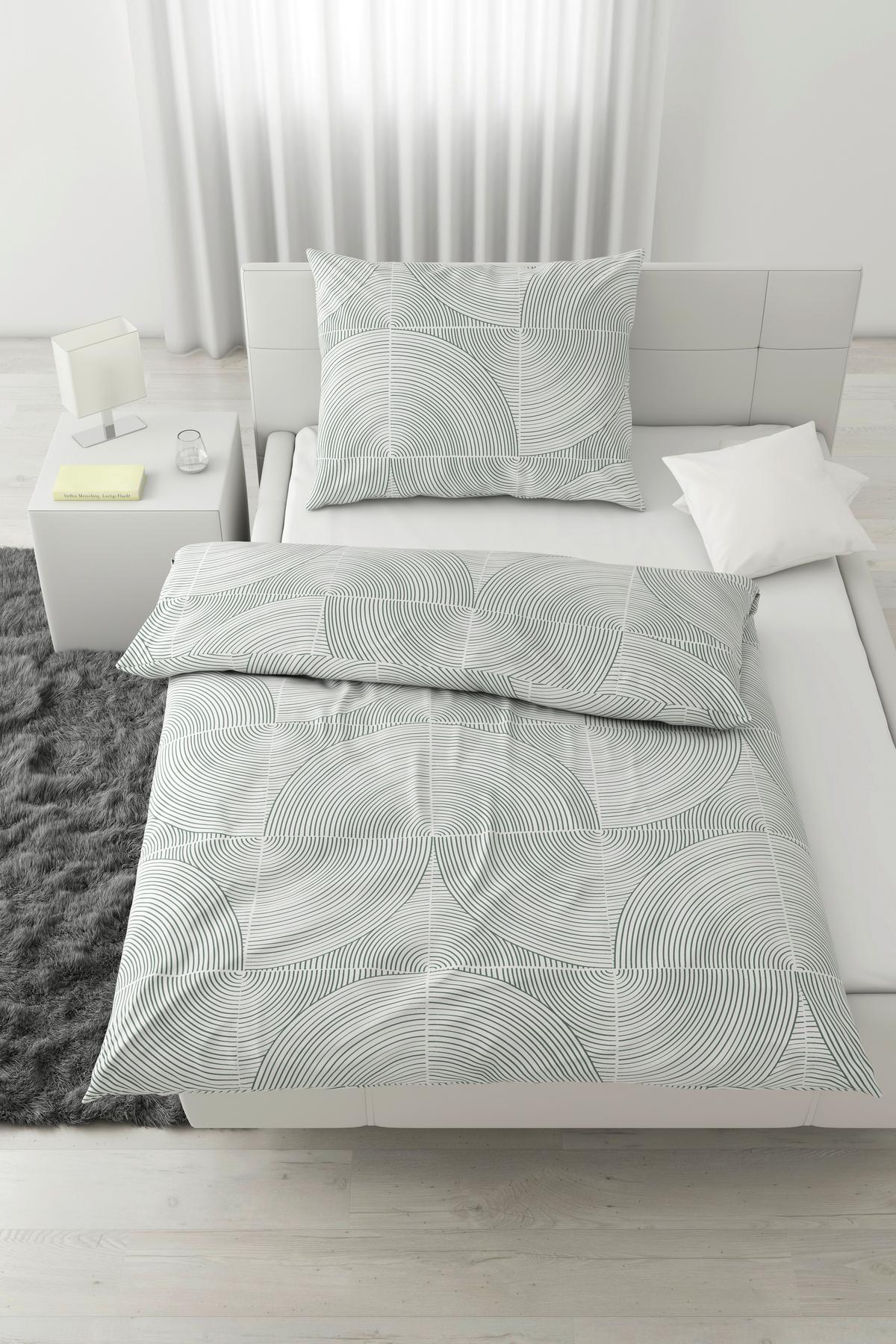 BETTWÄSCHESET CIRCLES - Beige, Modern, Textil (160/210cm) - Modern Living