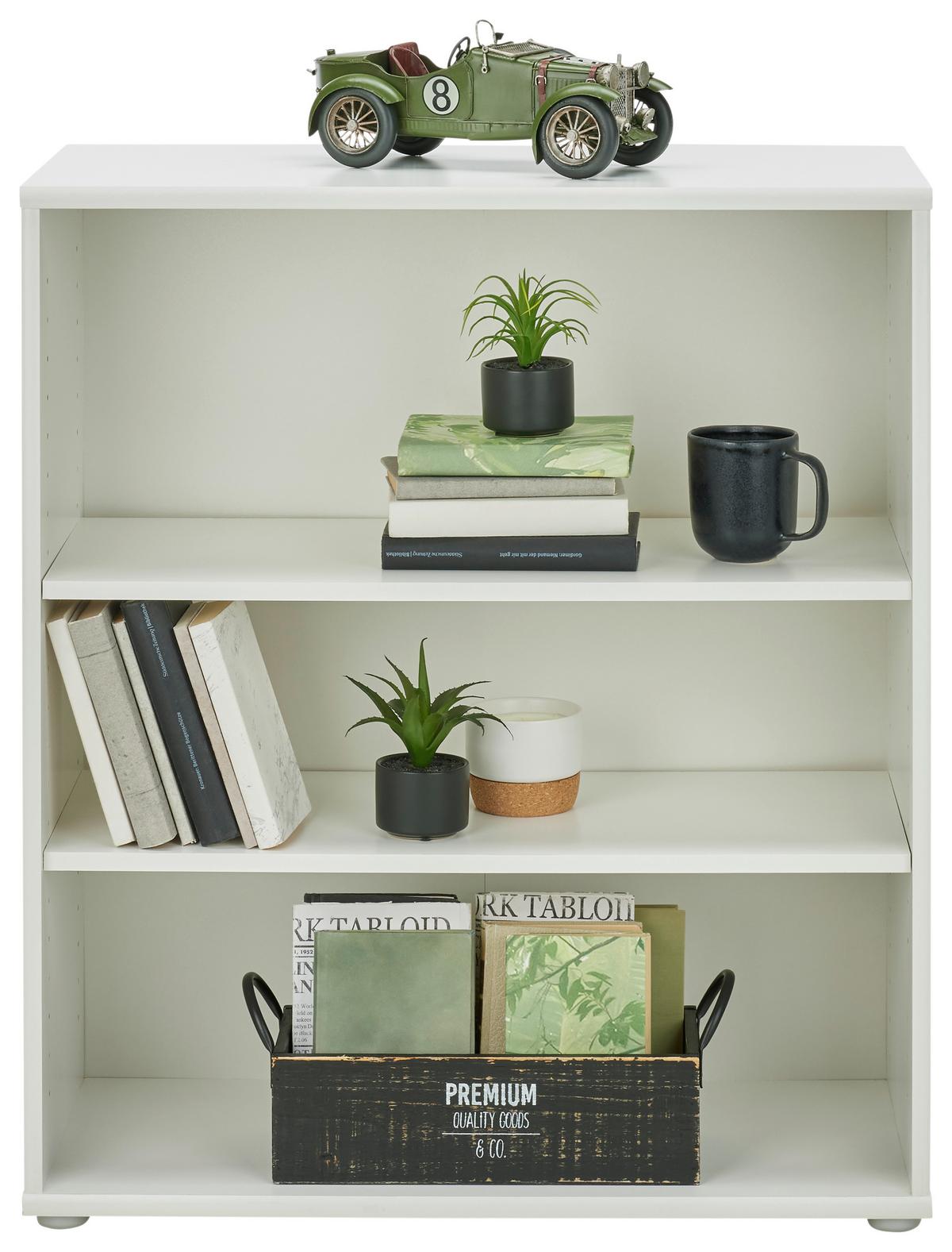 Etajeră TEMPRA 2 - alb, Konventionell, material pe bază de lemn (73,7/85,5/34,8cm) - Based