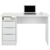 BUREAU STUDENT -BASED- - Wit/Chroomkleuren, Konventionell, Houtcomposiet/Metaal (120/76/55cm) - Based