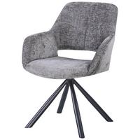 Naslanjač Bello, Siva - siva/črna, Moderno, kovina/tekstil (66/85/66cm) - Mömax