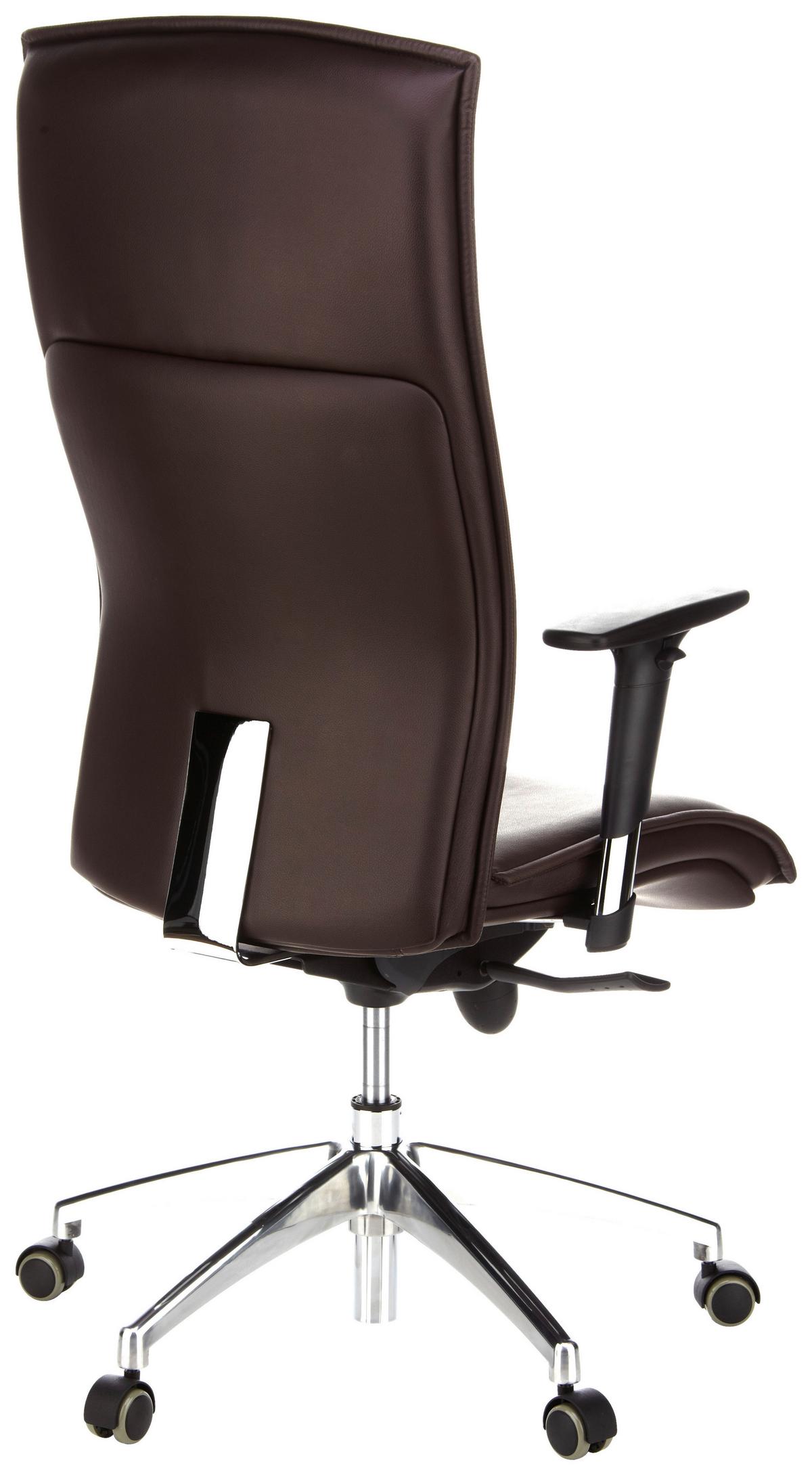 Drehstuhl Murano 20 Dunkelbraun - Dunkelbraun/Schwarz, MODERN, Leder/Kunststoff (59/133/52cm) - MID.YOU