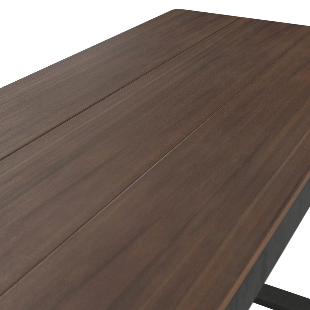 Dining-Loungeset Gianna Holz Outdoorstoff/Metall +Abdeckung - Creme/Schwarz, MODERN, Holz/Textil (221/71/76cm) - Bessagi Garden