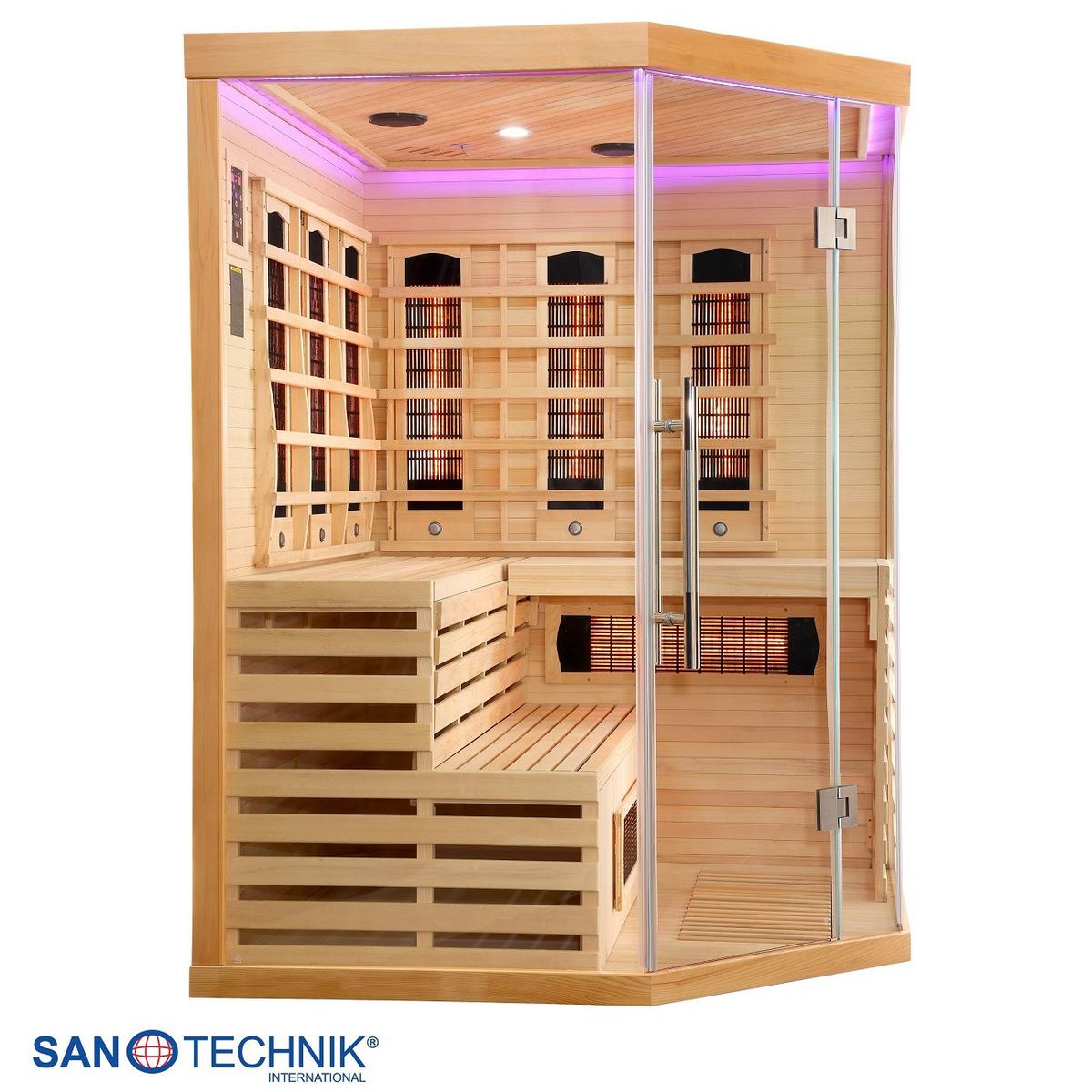 Infrarotkabine Deluxe in Braun ca. 150x200x150cm - Braun, MODERN, Holz (150/200/150cm) - Sanotechnik