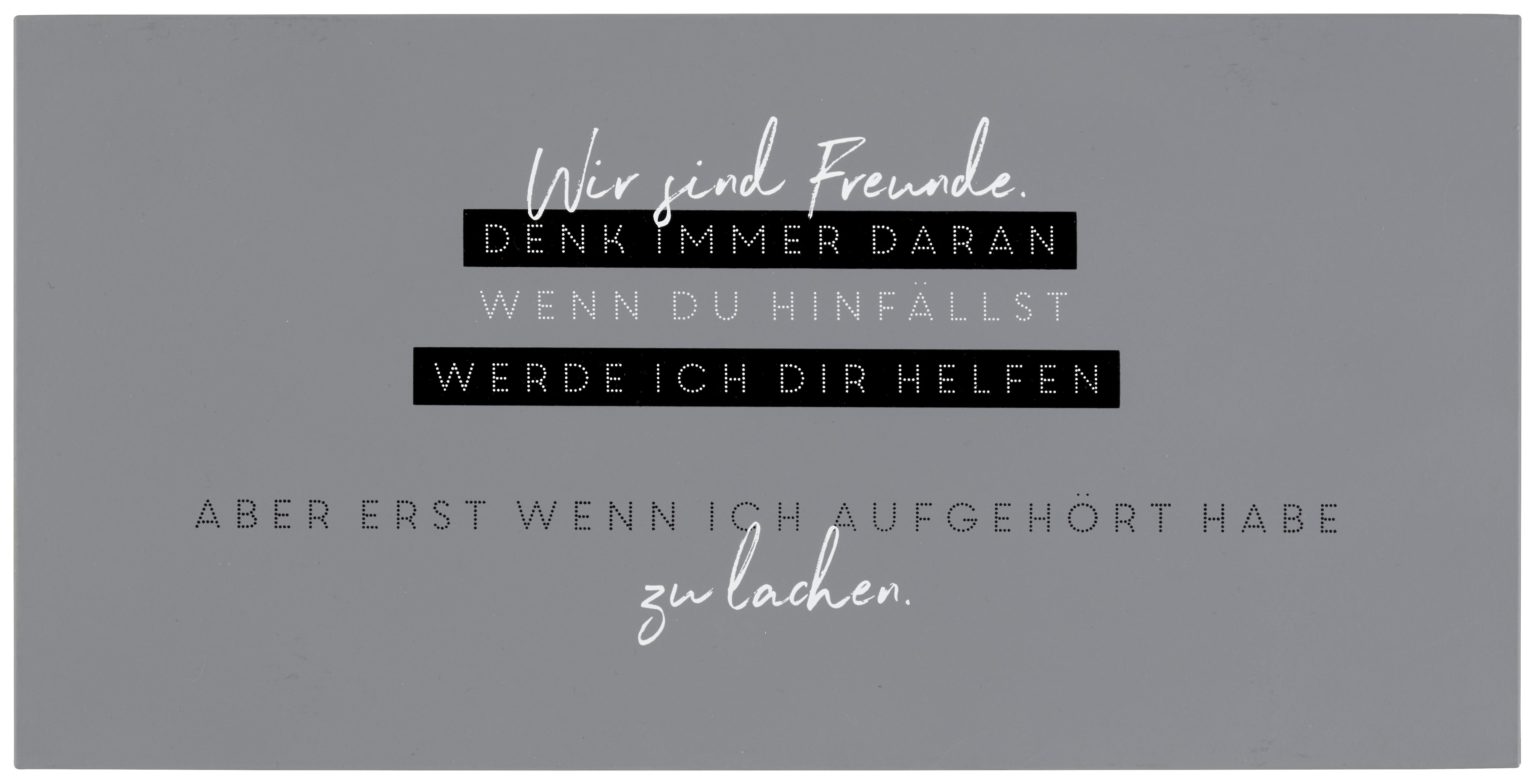 Dekoschild Wording I in Grau/Schwarz ca. 40x20cm - Schwarz/Grau, Design, Metall (40/20cm)