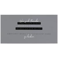 Dekoschild Wording I in Grau/Schwarz ca. 40x20cm - Schwarz/Grau, Design, Metall (40/20cm)