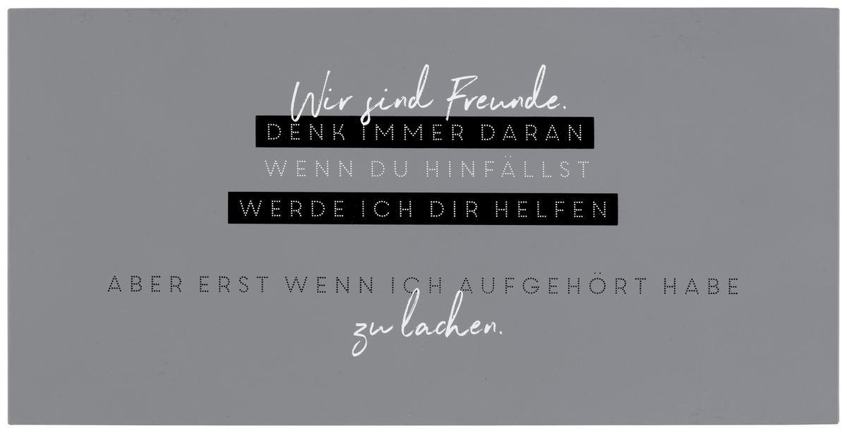Dekoschild Wording I in Grau/Schwarz ca. 40x20cm - Schwarz/Grau, Design, Metall (40/20cm)