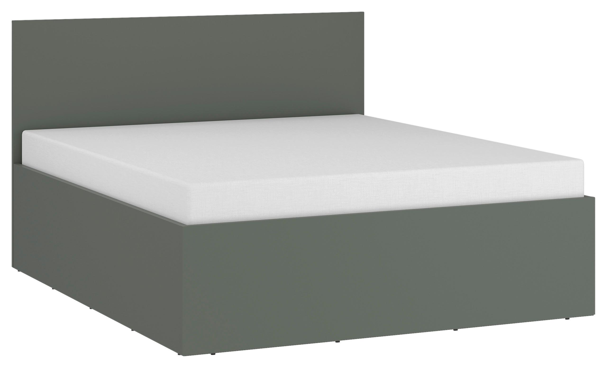 Krevet Pozzi - zelena/crna, Moderno, drvni materijal/plastika (140/200cm) - Modern Living