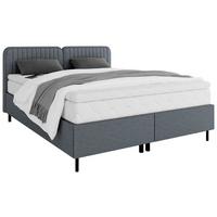Boxbett Livetto Anthrazit ca. 180x200cm - Anthrazit/Schwarz, KONVENTIONELL, Holz/Textil (180/200cm) - Mömax