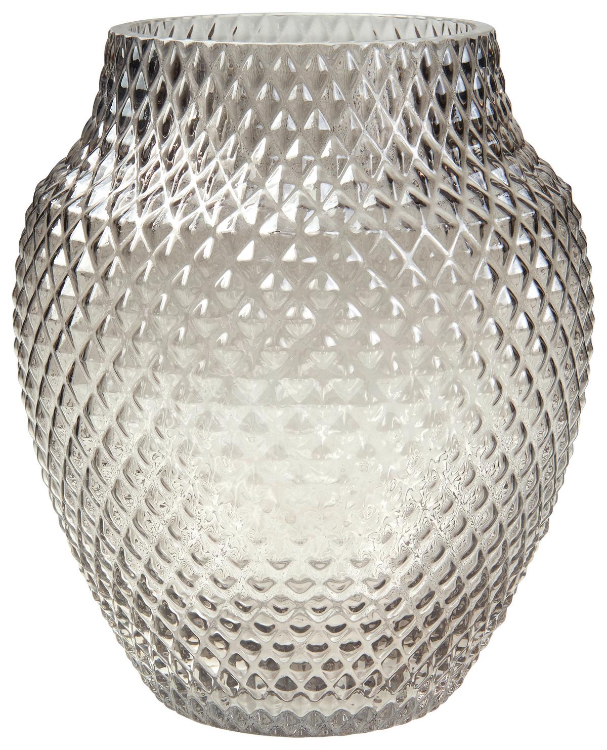 Vase Grau - Grau, Basics, Glas (20/23cm) - Leonardo