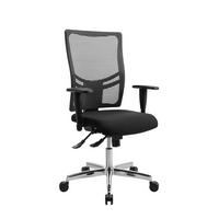 KRZESŁO OBROTOWE SITNESS PROFI G1 - czarny/kolor chromowy, Design, tworzywo sztuczne/metal (47,5/100-109/48,5cm) - Topstar