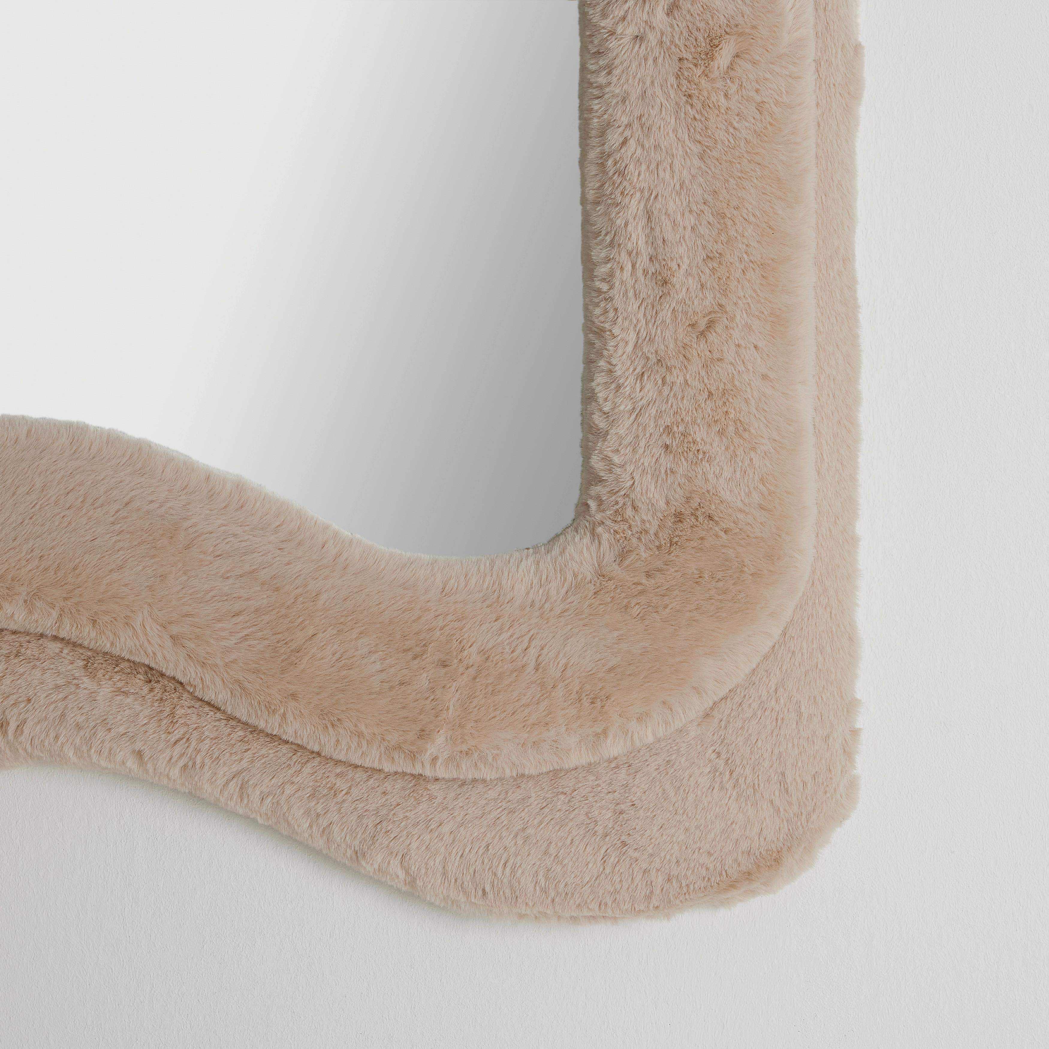 VÄGGSPEGEL SUKI -TREND- - taupe, Romantik / Lanthus, trämaterial/glas (60/160/4cm) - Premium Living