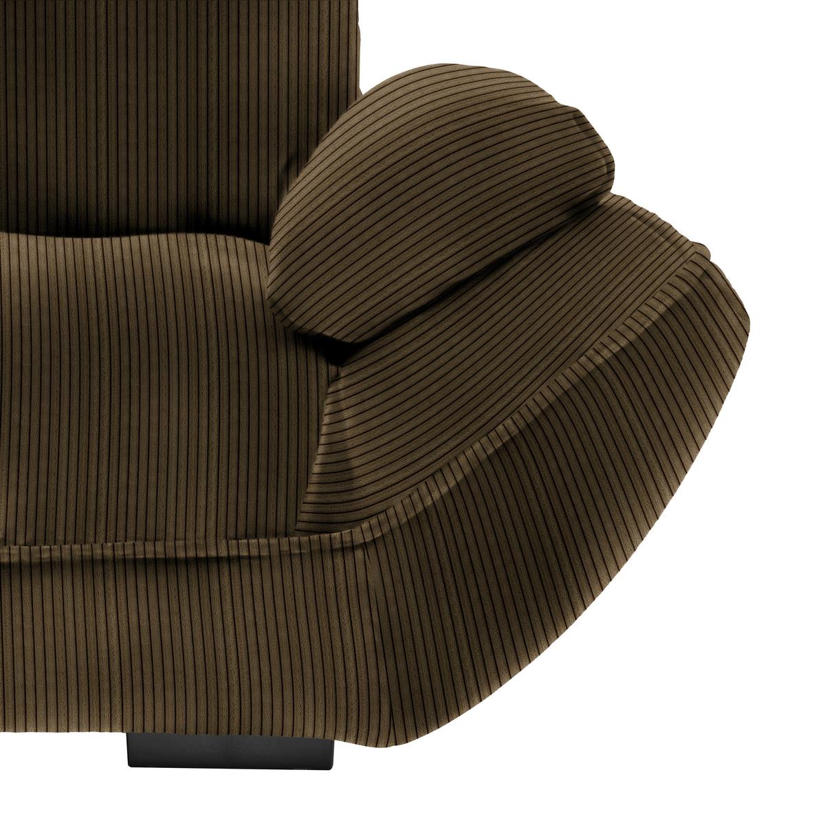 Wohnlandschaft Vivo Dunkelbraun - Dunkelbraun/Schwarz, MODERN, Kunststoff/Textil (179/63/317cm) - Based