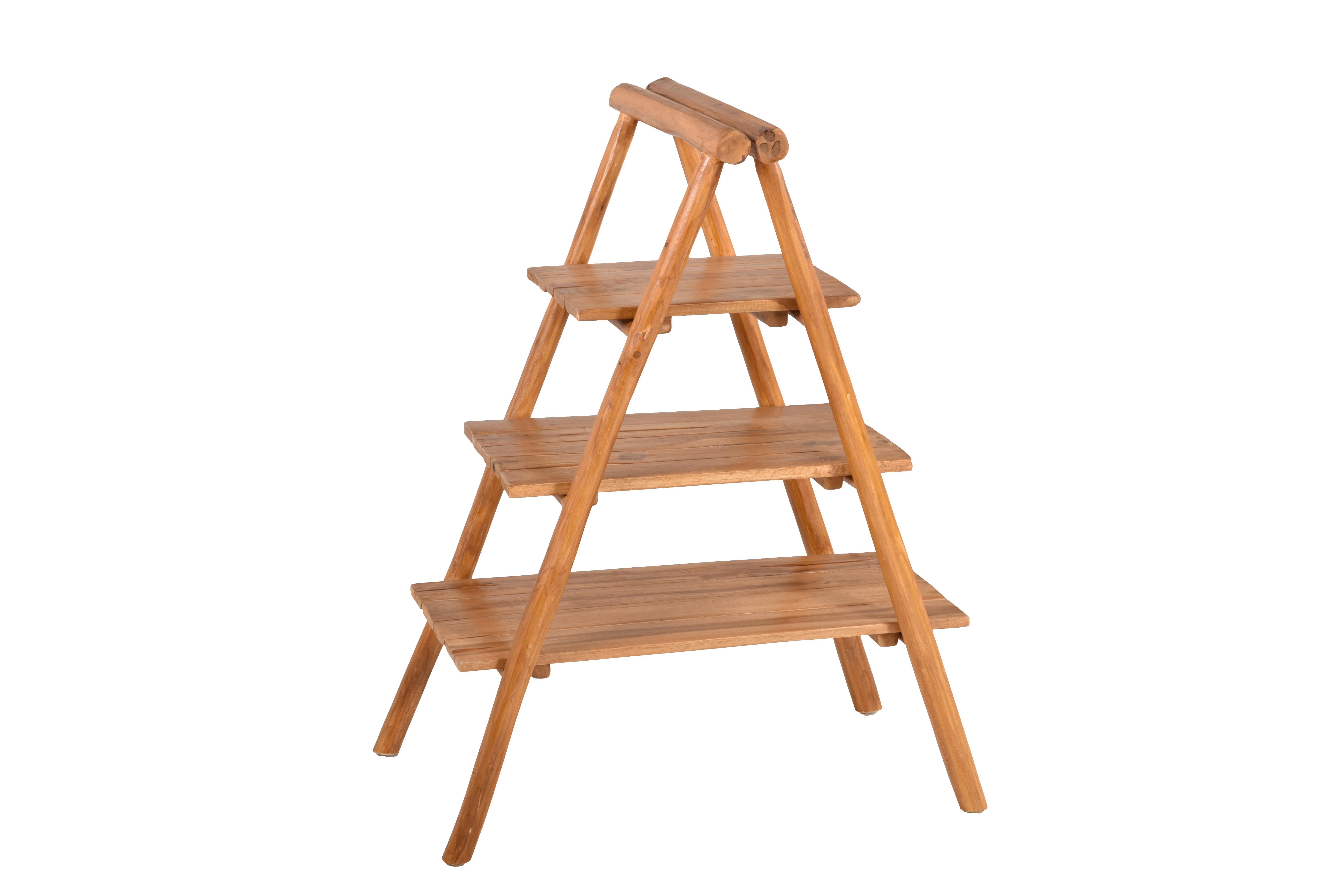 Gartenregal Floris Teak - Braun, Basics, Holz (50/103/75cm) - Gardenson