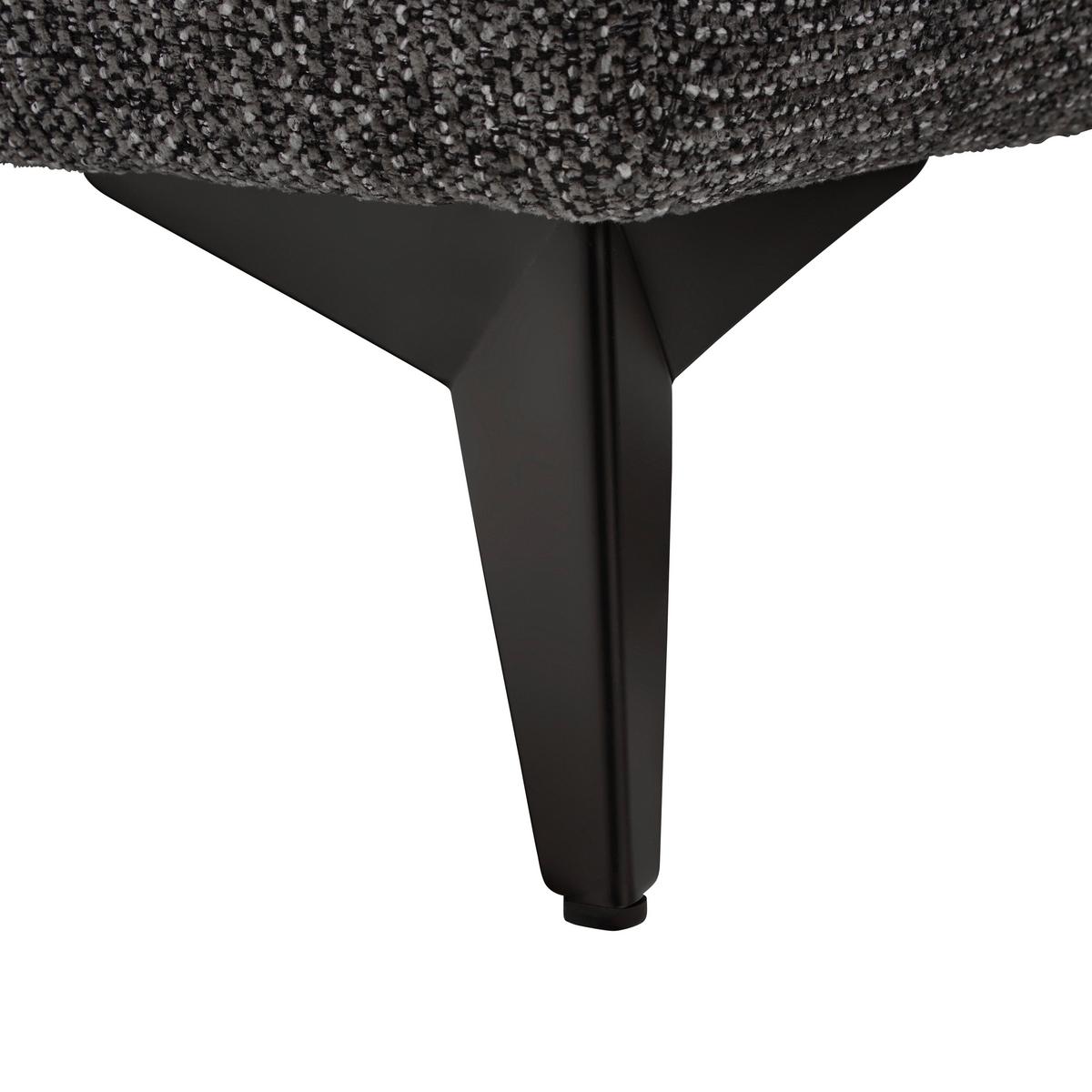 Wohnlandschaft Milano Graphitfarben - Graphitfarben/Schwarz, MODERN, Holz/Textil (127/127/82/105/109.5/ 177cm) - Based