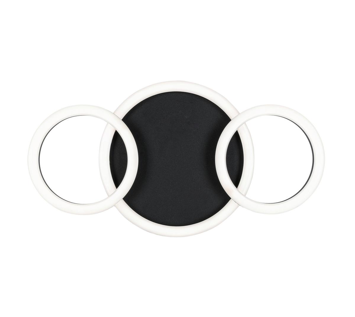 LED-Deckenleuchte Numim O Schwarz max. 24 Watt - Schwarz, MODERN, Kunststoff/Metall (43/23/5cm) - Mömax