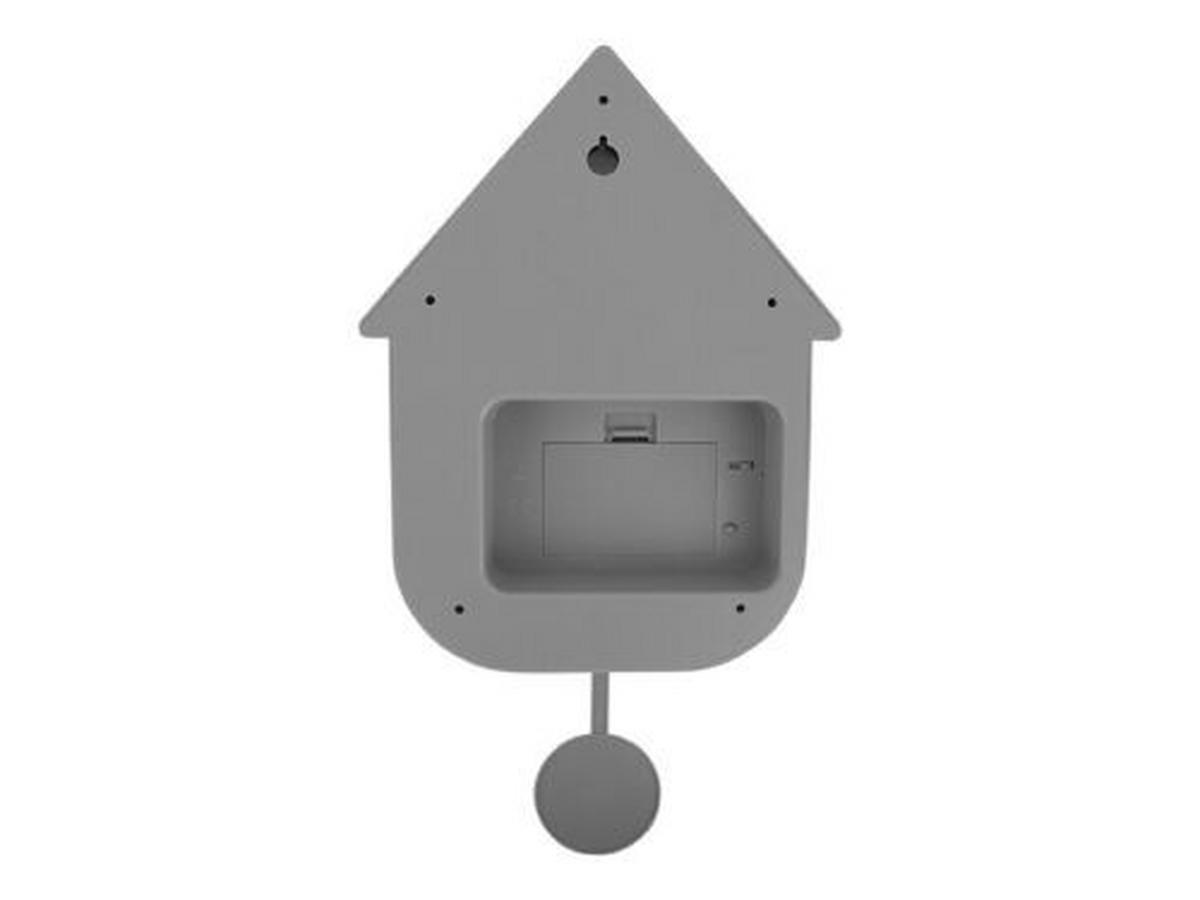 ZEGAR ŚCIENNY CUCKOO - szary, Modern, tworzywo sztuczne (21,5/41/8,5cm) - Karlsson