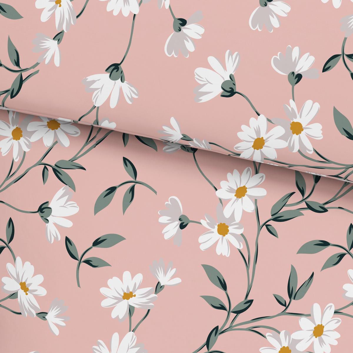 Ágyneműhuzat-garnitúra Daisy - rózsaszín/fehér, Konventionell, textil (140/200cm) - Modern Living