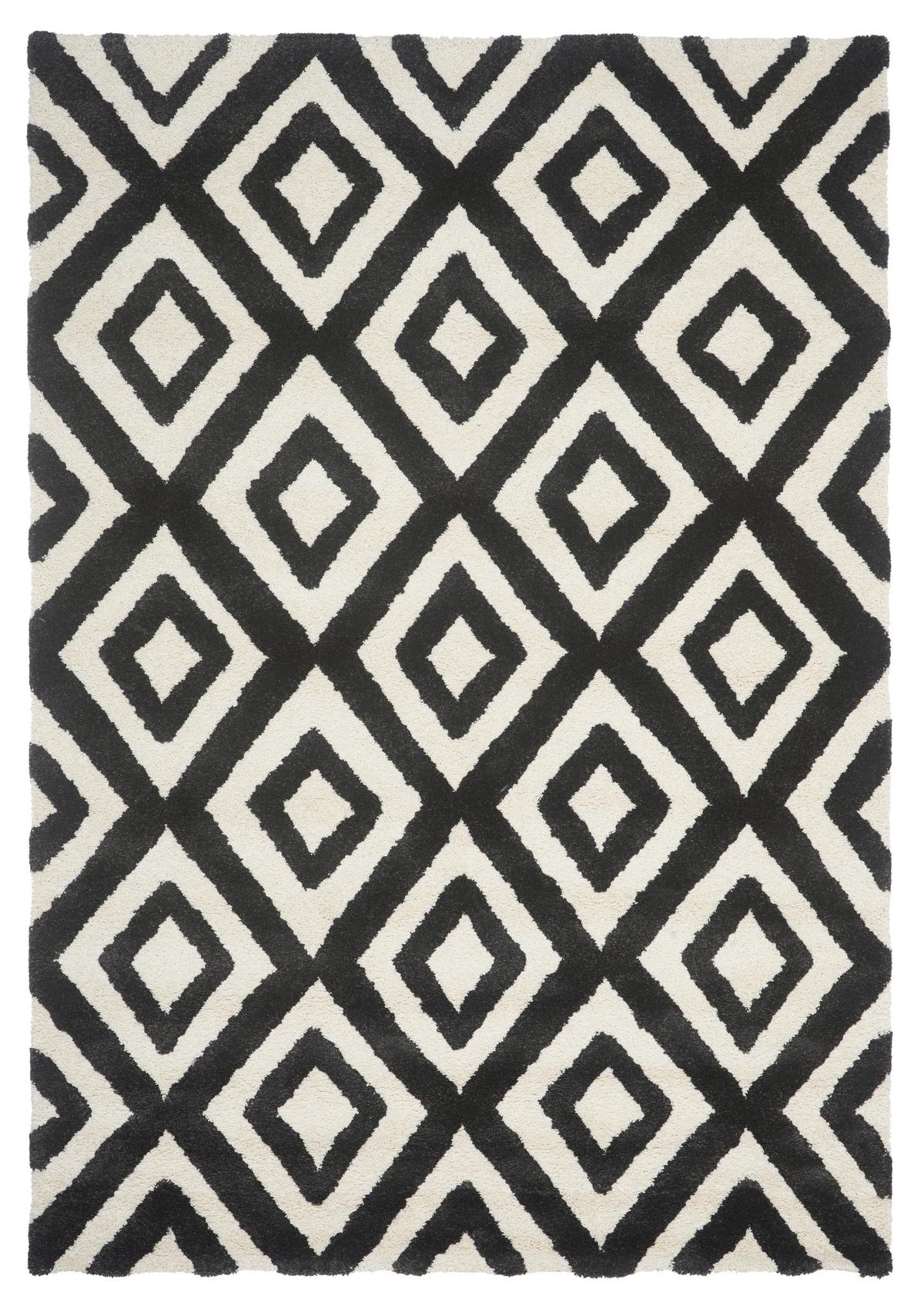 Covor țesut Timon 1 - crem/negru, Modern, textil (80/150cm) - Modern Living