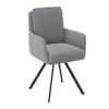 STOL MED ARMSTÖD MARIE - grå/svart, Modern, metall/trä (60/95,5/65cm) - Bessagi Home