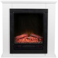 Elektrokamin 1800W weiß Flammeneffekt Geneva - Weiß, LIFESTYLE, Glas/Metall (70/71/22cm)