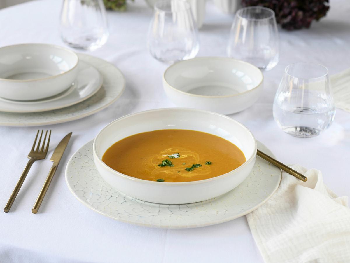 Jedilni Servis Unico Toscania, 8-Delni - krem barve/bela, Basics, keramika - Creatable