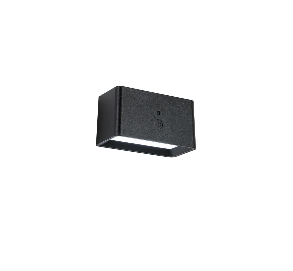 Aplică de perete cu LED Tilou - negru, Modern, plastic/metal (12/6,6/6,5cm) - Mömax