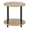 BIJZETTAFEL NEAPEL -SB- - Zwart/Eikenhout Artisan, Modern, Houtcomposiet/Metaal (40/40cm) - Mömax