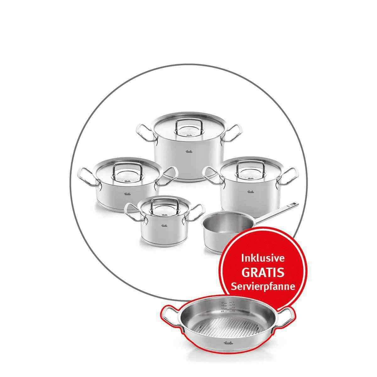 ZESTAW GARNKÓW 084-388-06-001/0 FISSLER - kolor srebrny, Design, metal - Fissler