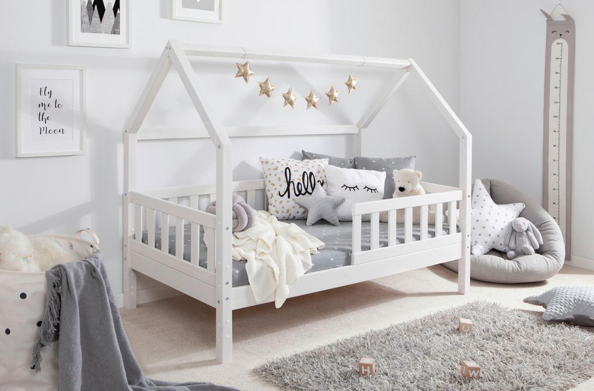 Haubett Kay ca. 80x160 cm Weiß - Weiß, MODERN, Holz/Textil (80/160cm) - MID.YOU