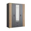 GARDEROB CADIX -EXKLUSIV- - svart/antracit, Klassisk, trämaterial/plast (150/200/55cm) - Mömax