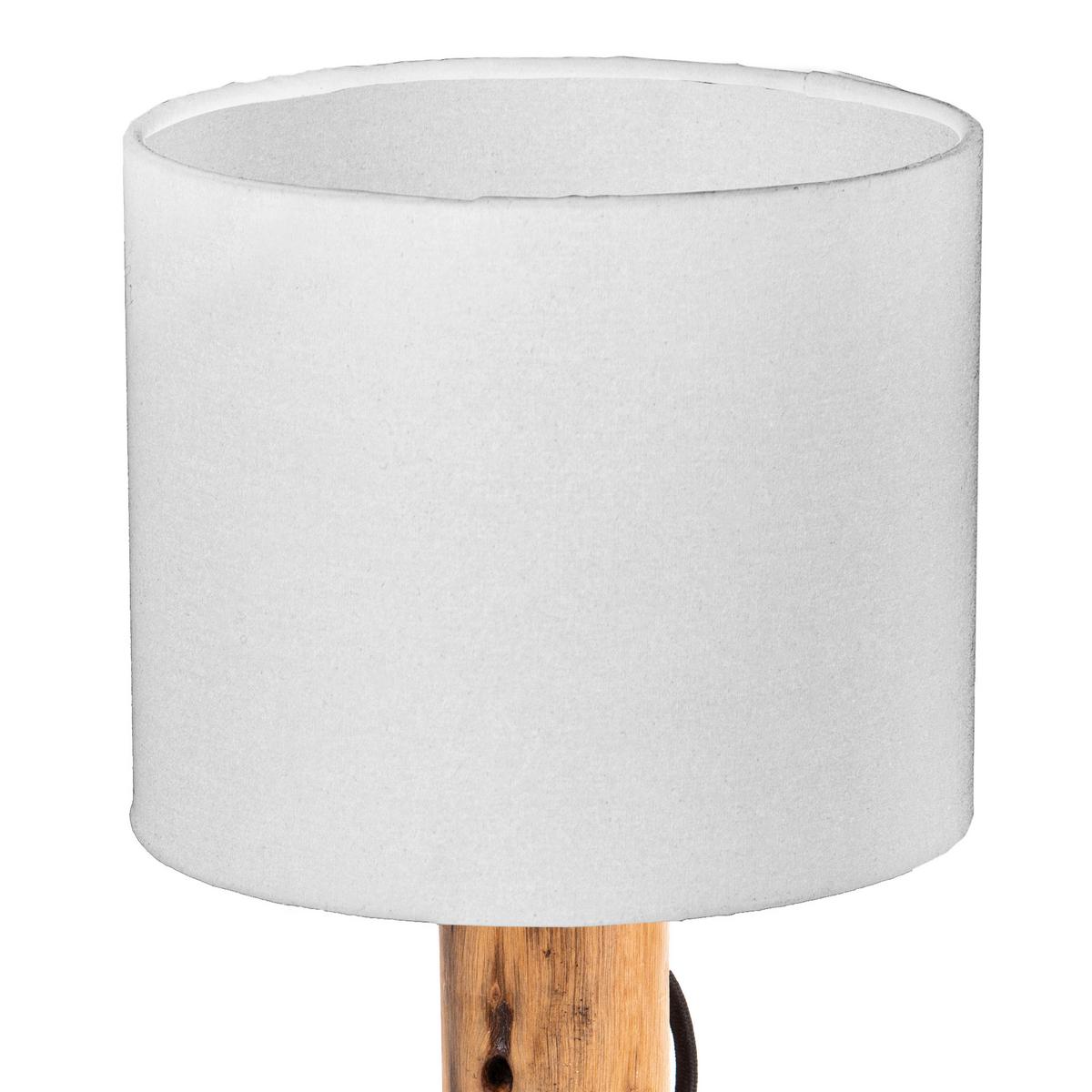 STEHLEUCHTE 40110146X NORIN - Weiss/Braun, Natur, Holz/Textil (30/139cm)