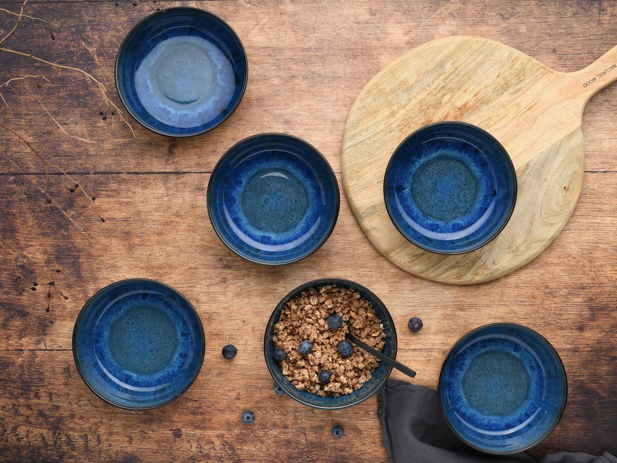 Set Skodelic Za Kosmiče Nordic Fjord Blue, 6-Delni - svetlo modra, Trend, keramika (15cm) - Creatable