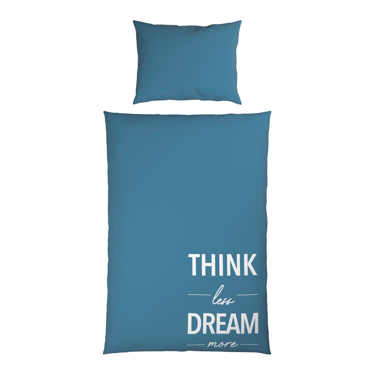 Bettwäsche Think Blau ca. 140x200cm - Blau, Textil (140/200cm) - Mömax