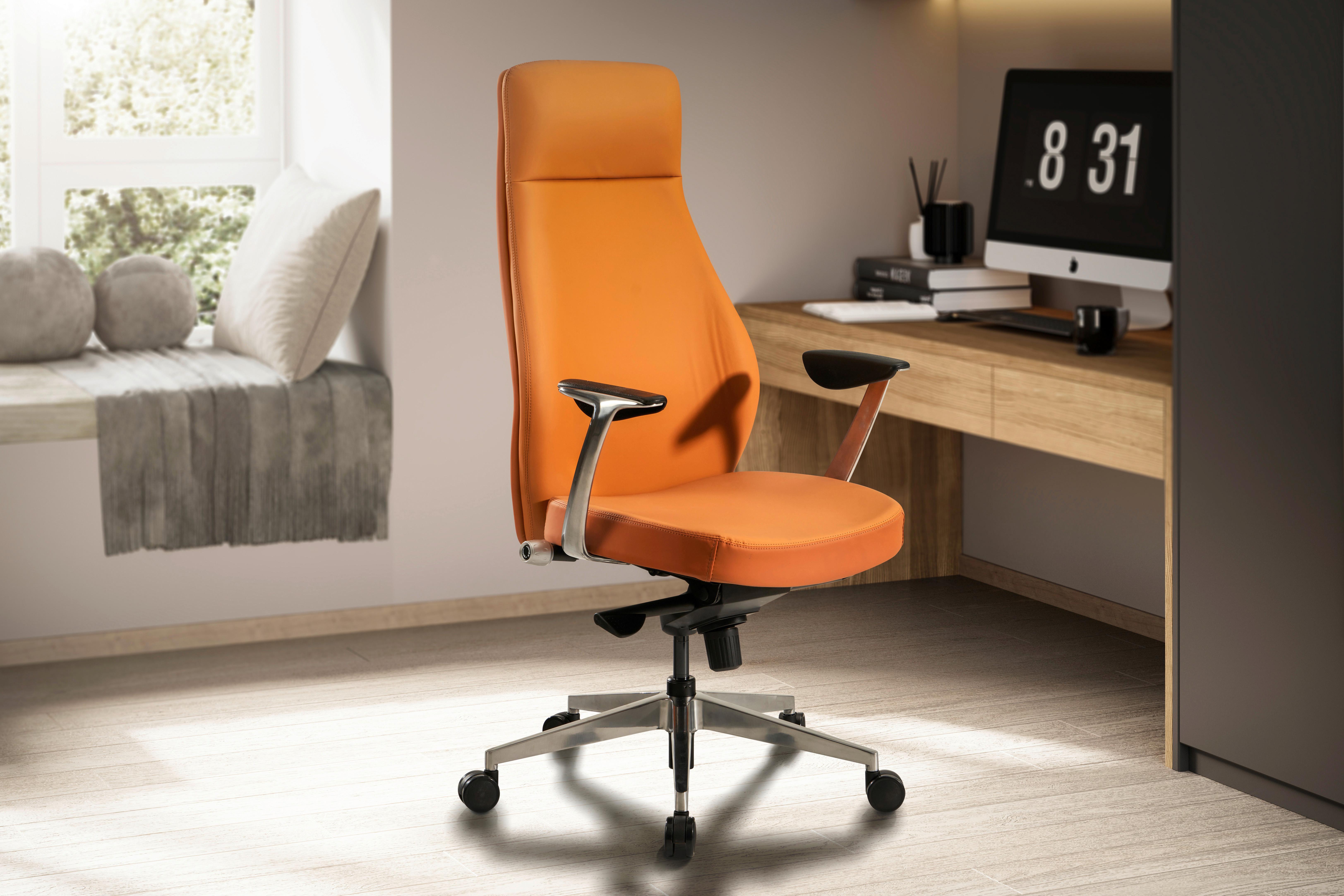 CHEFSESSEL SPM1.449 - Silberfarben/Braun, Design, Kunststoff/Textil (74/125/74cm) - MID.YOU