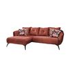 Wohnlandschaft Baggio Koralle Velours - Koralle/Multicolor, MODERN, Holz/Textil (162/277cm) - Livetastic