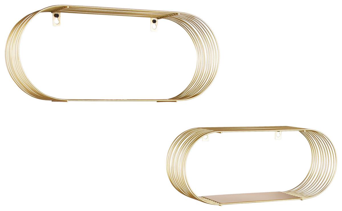 Wandregal Jessica in Goldfarben - Goldfarben, MODERN, Metall (43/18/10cm) - Mömax