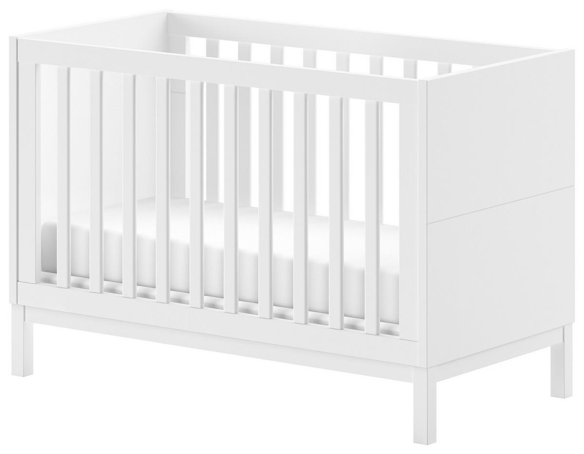 Gitterbett EVA Weiß ca. 60x120 cm teilmassiv - Weiß, MODERN, Holz/Holzwerkstoff (60/120cm) - Vipack