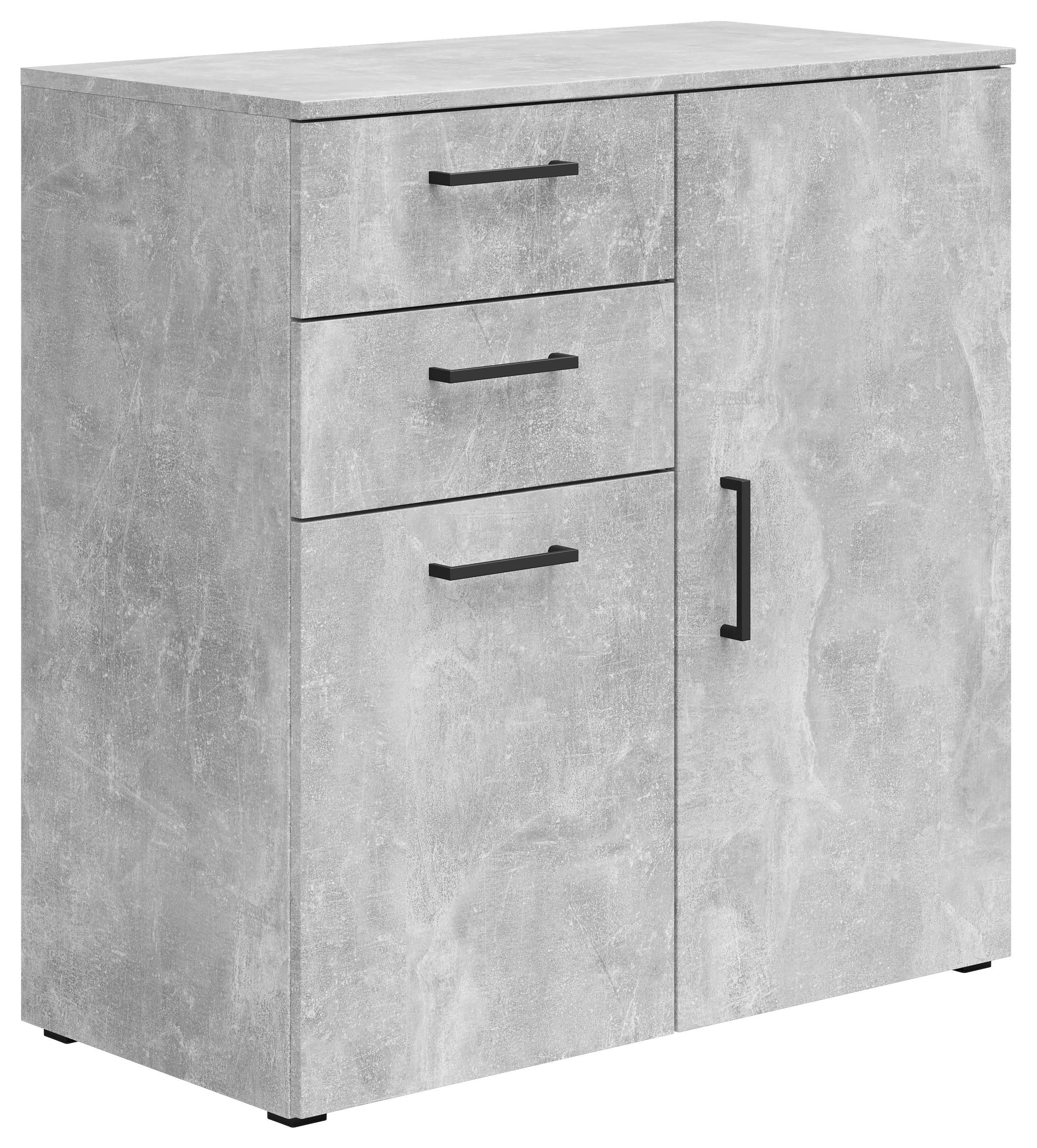 Kommode Multistauraum Grau - Anthrazit/Schwarz, Modern, Holzwerkstoff/Kunststoff (80/83/40cm)