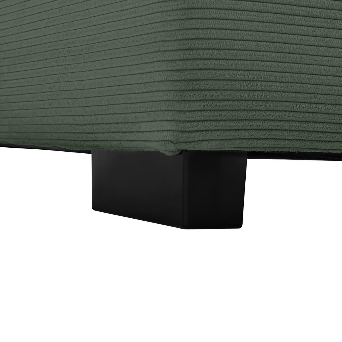 Ecksofa Pedro Hellgrün - Schwarz/Hellgrün, MODERN, Kunststoff/Textil (190/300cm) - Mömax