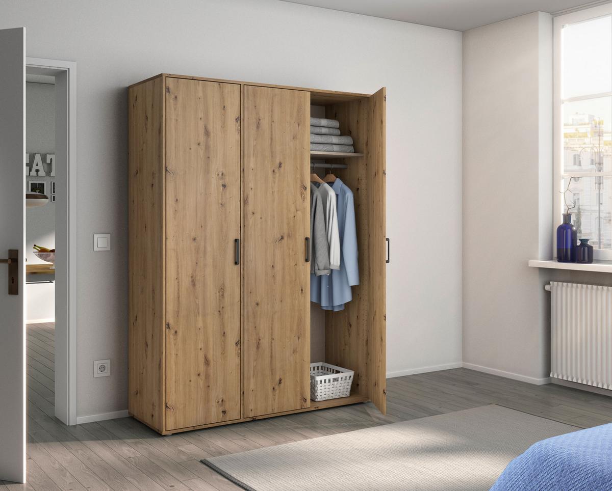 DULAP  USI ROTATIVE VOYAGER - stejar Artisan, Modern, material pe bază de lemn (140/194/53cm) - Modern Living